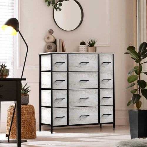 12 Drawer Storage Dresser with Fabric Bins Z456