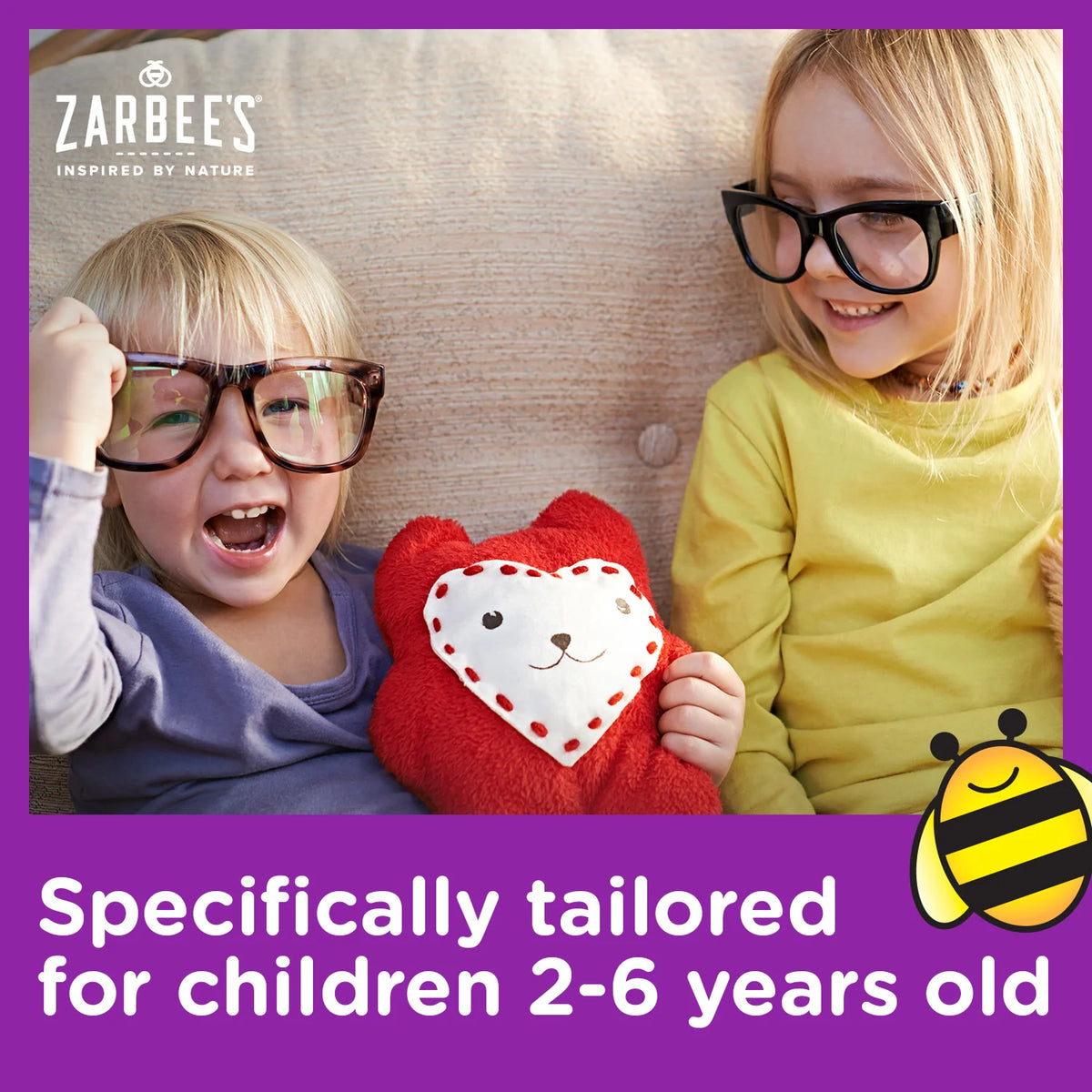 Kids Cough + Immune Daytime with Honey, Vitamin D & Zinc, Mixed Berry, 4FL Oz V245