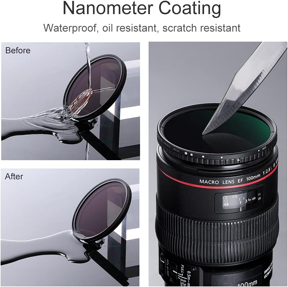 52mm Variable ND Filter ND8-ND128 3-7 Stop Q958