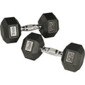 40 lbs Rubber Hex Dumbbell J62479