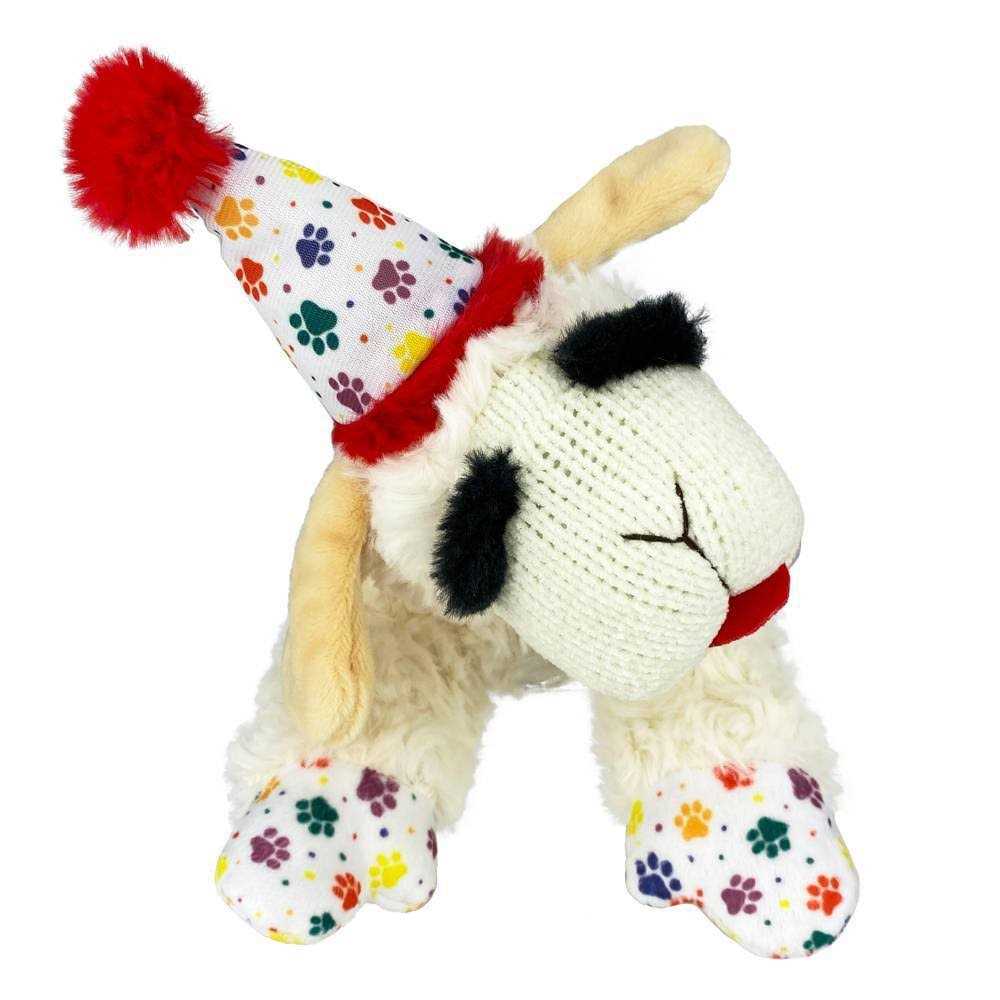 Lamb Chop Dog Toy with Birthday Hat E705684