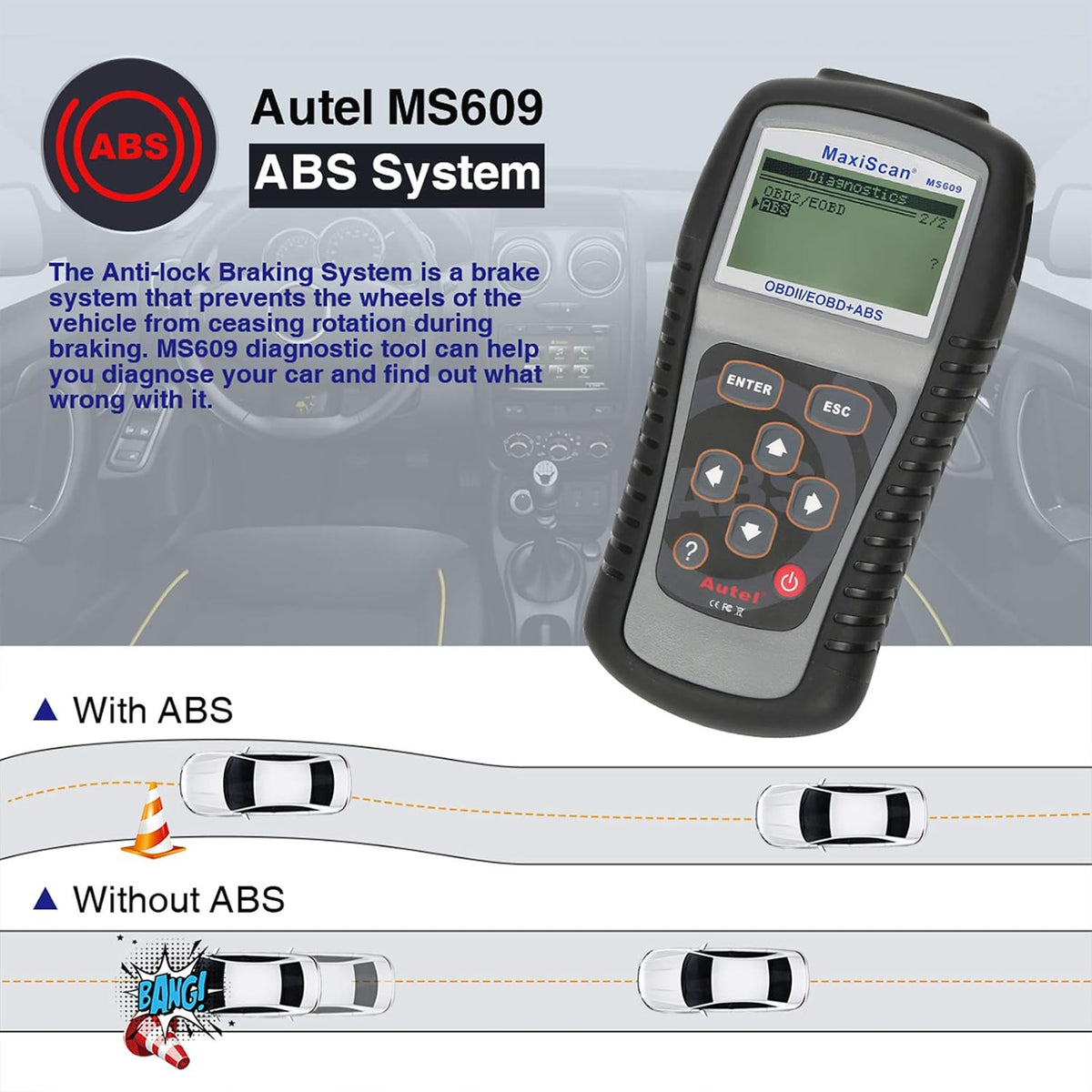 OBD2 Scanner ABS Diagnostics V9019
