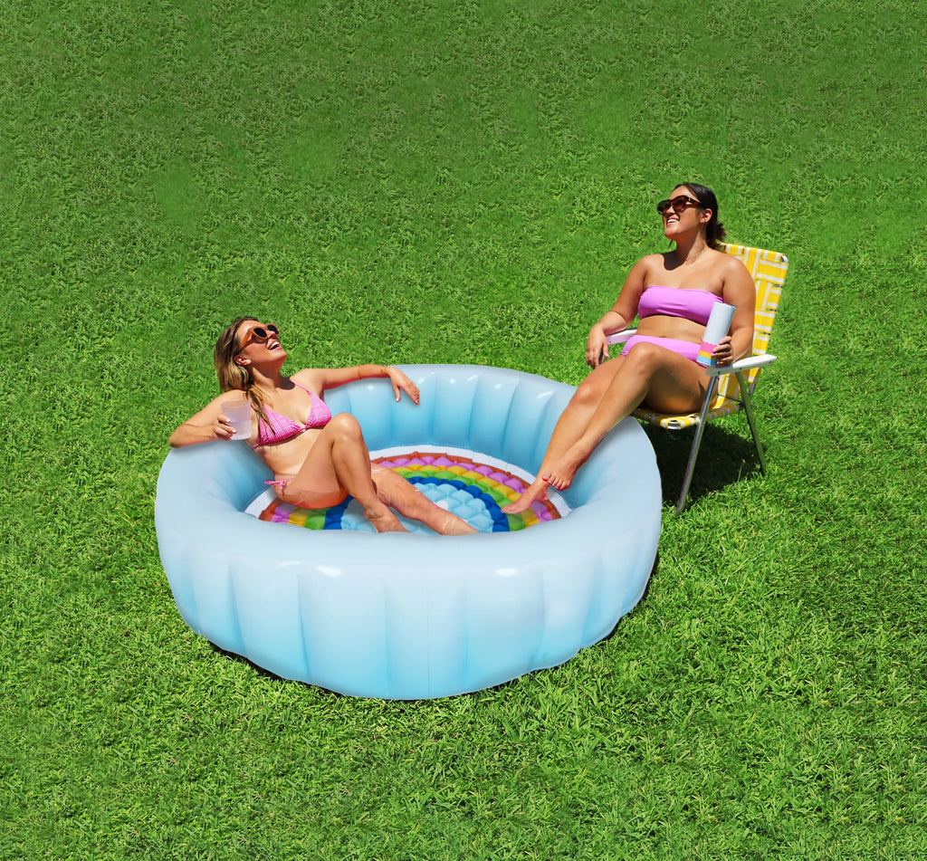 Blue Ombre Round Inflatable Swimming Pool Y332