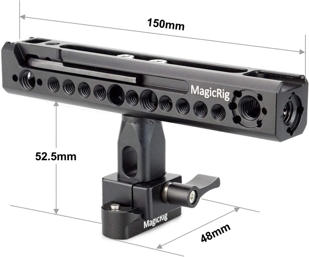 Rubber Top Handle with NATO Rail and 3-Cold Shoe W7166