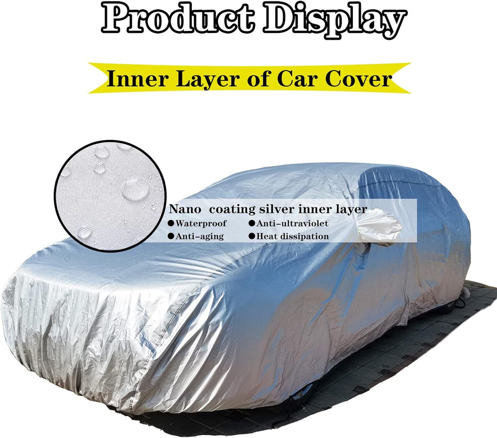 Black Full Car Cover 210D Oxford I4161