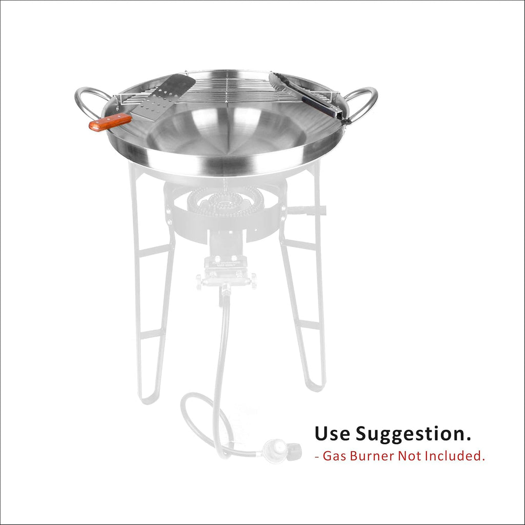 Heavy Duty Stainless Steel Concave Comal Set U5415