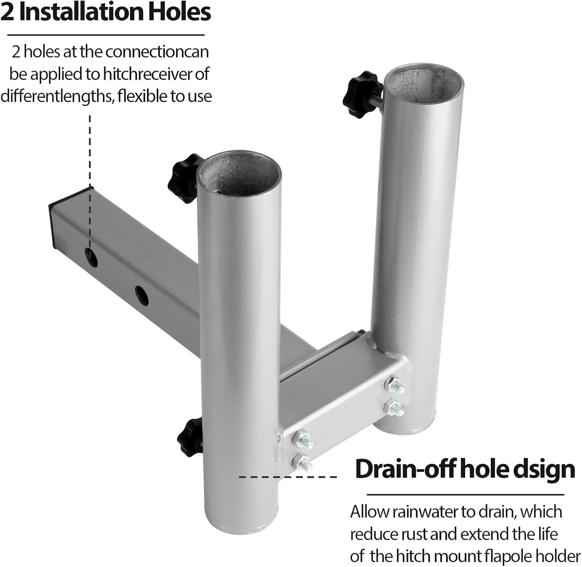 Hitch Mount Dual Flag Pole Holder H586960