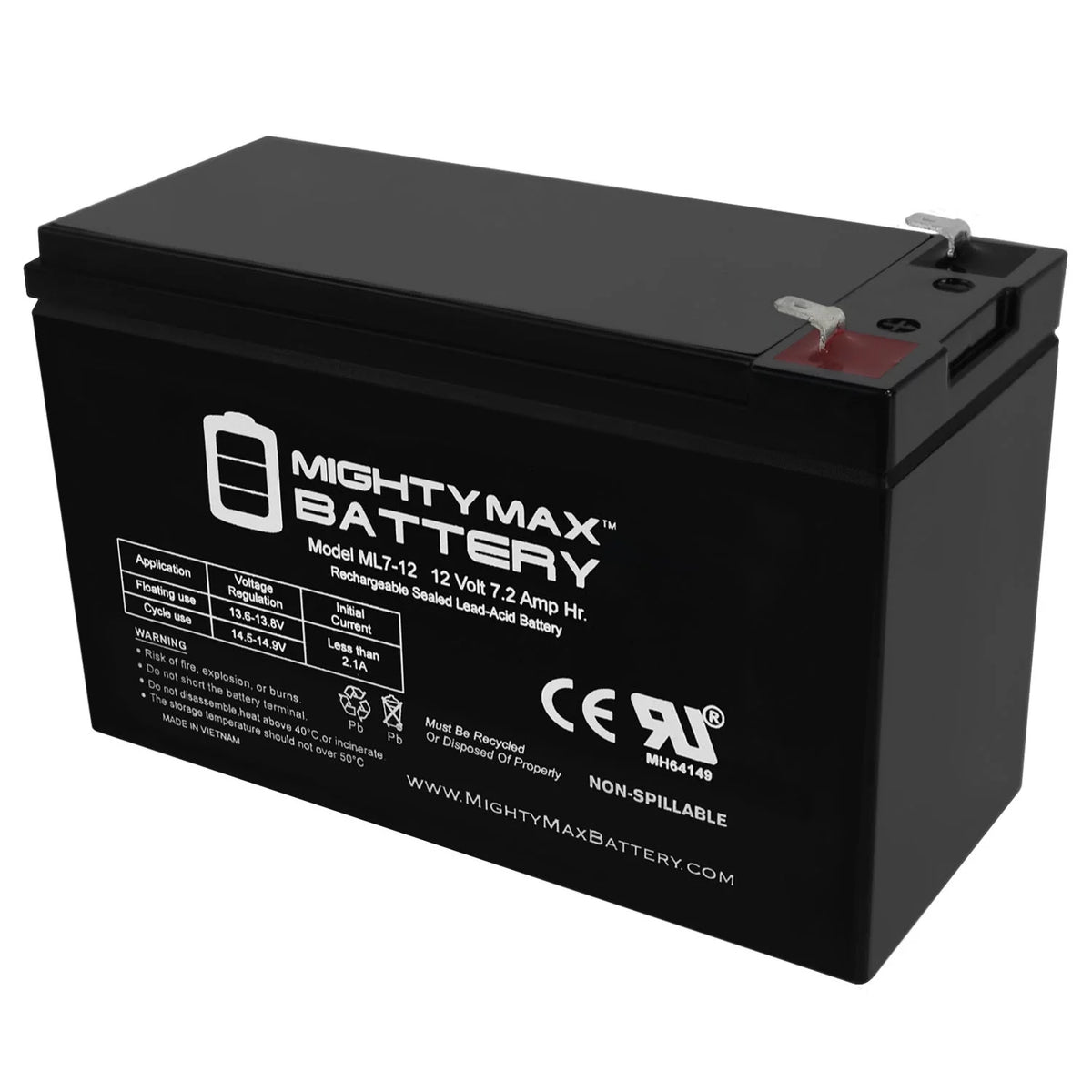 12 Volt 7 Ah Sealed Lead-acid Battery N2208