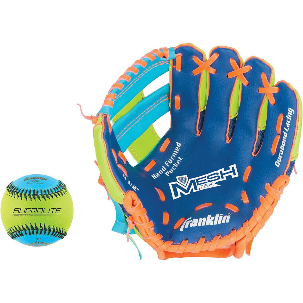 Kid's Glove and Ball Set Foam Baseball and T-Ball Mitt Righty W681447