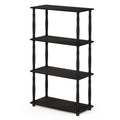 4-Tier Espresso Black Shelf Display Rack P54853