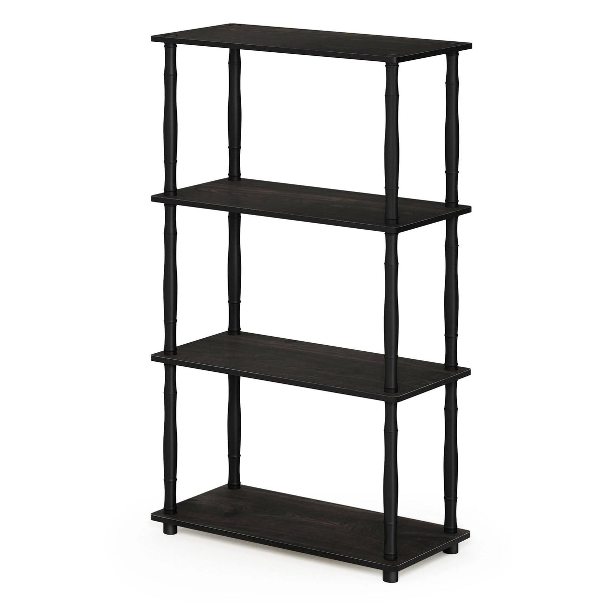 4-Tier Espresso Black Shelf Display Rack P54853