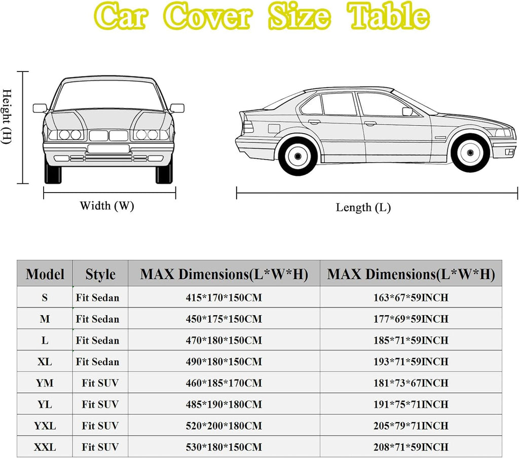 Black Full Car Cover 210D Oxford I4161