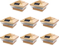 8 Pack Silver Solar 5-LED Post Deck Cap Square Fence Light C216