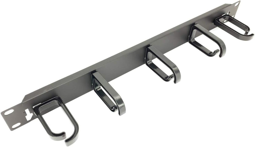 5 Pack 1U Cable Management Panel with D-Ring Hooks Q37334