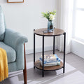 White Marble 2-Tier Square Side End Table with Storage Shelf L45940