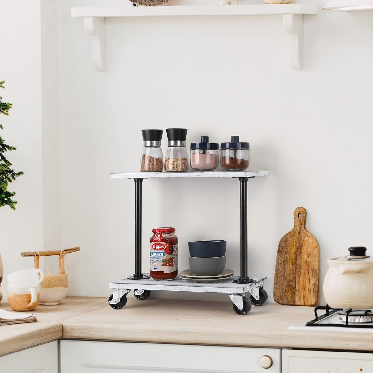 Narrow End Table with Wheels O996789