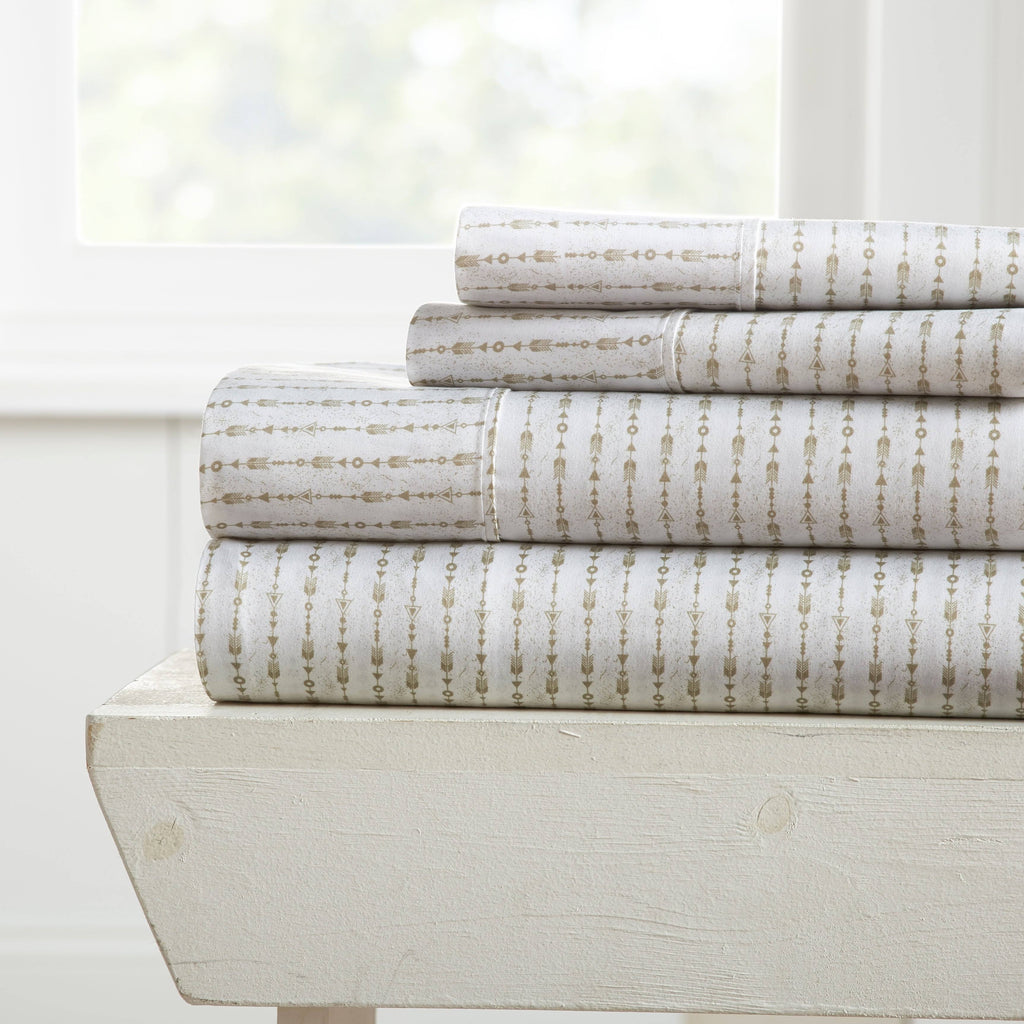 Sage California King Patterned Sheet Set B6868