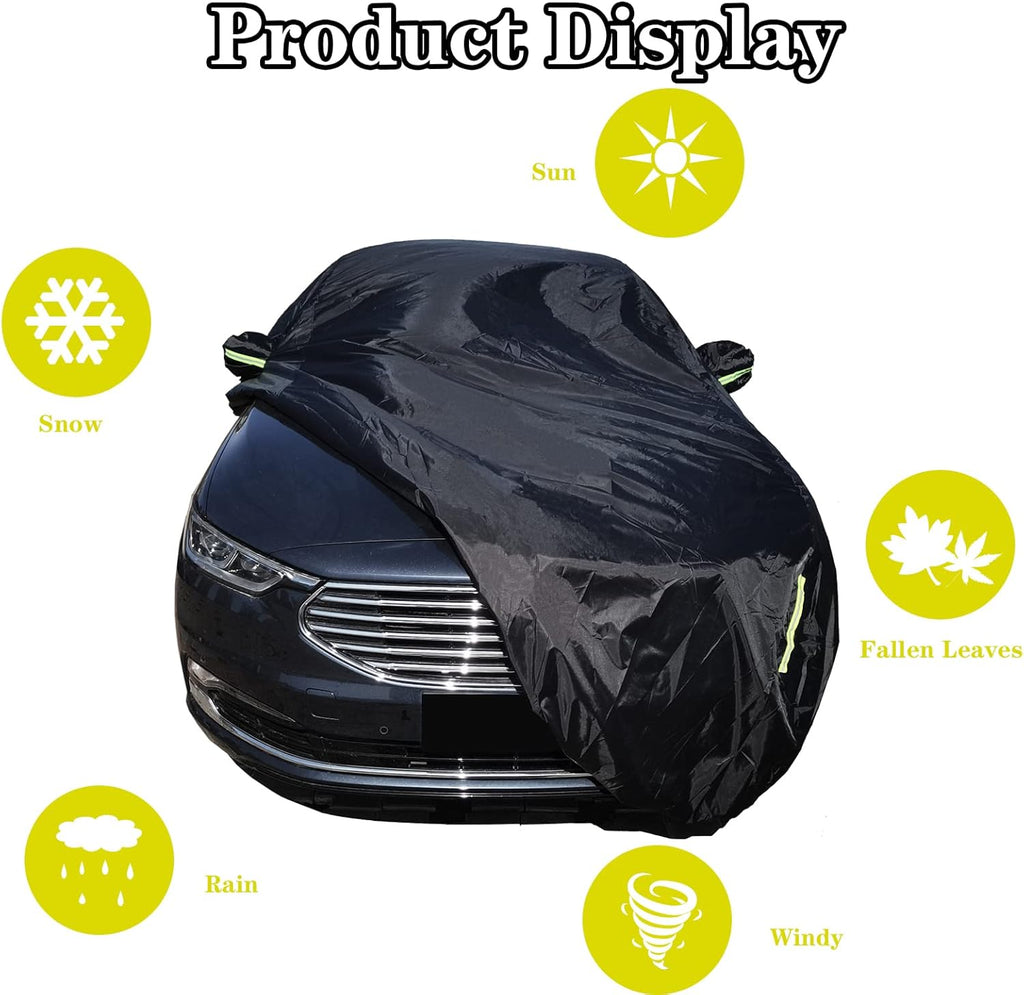 Black Full Car Cover 210D Oxford I4161