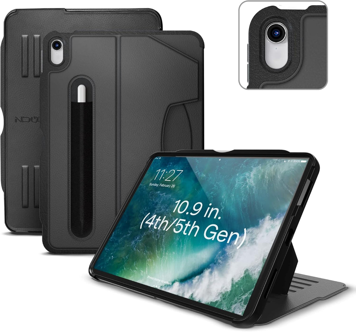Black Ultra Thin Magnetic Protective 10.9 Inch iPad Air Case H710