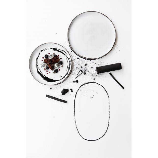 Large Oval Service Plate 7 Colors I947