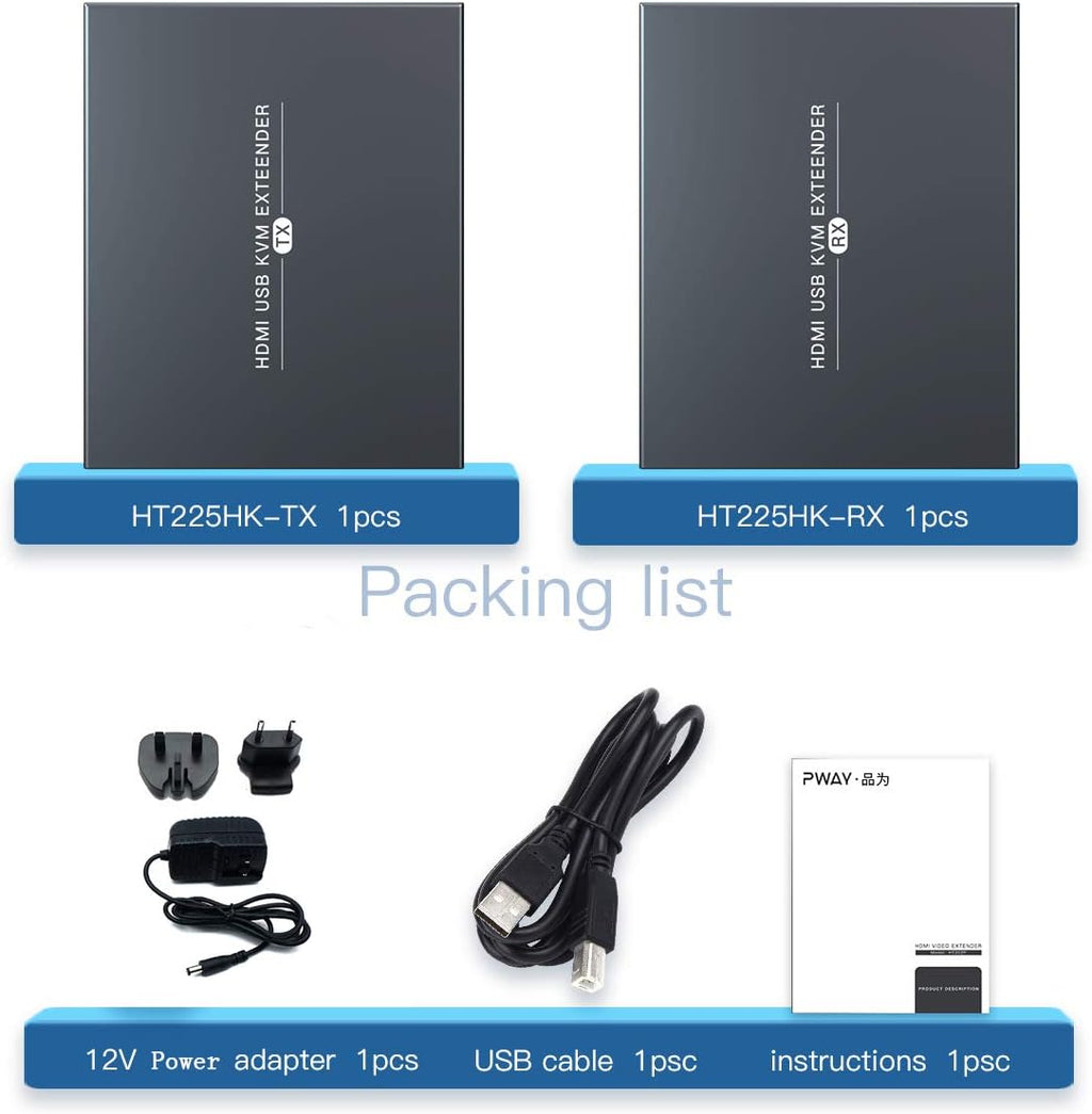HDMI KVM USB Extender Over Ethernet Cat5e/6 Up to 50m/164ft 1080P 3D J559