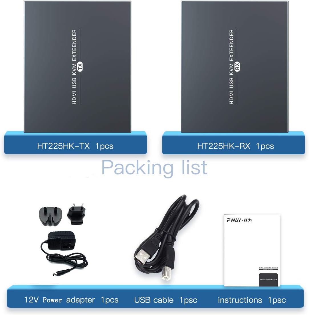 HDMI KVM USB Extender Over Ethernet Cat5e/6 Up to 50m/164ft 1080P 3D J559