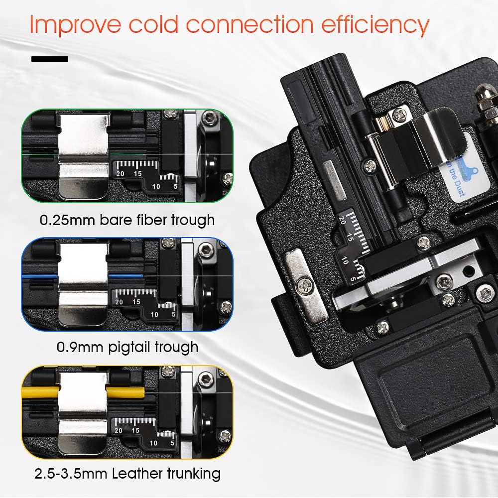 FTTH Fiber Cold Connection Tool Kit with Fiber Cleaver Visual Fault Locator Optical Power Meter O97299