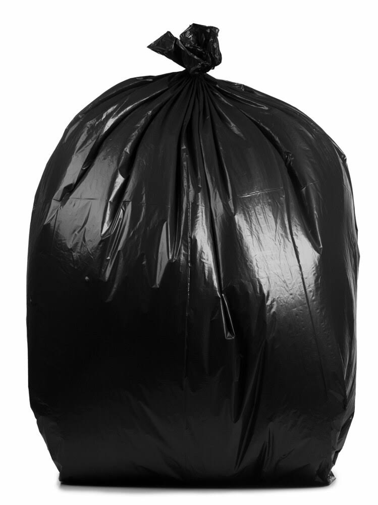100 Gallon Black 2 Mil Heavy Duty Garbage Bags J42625