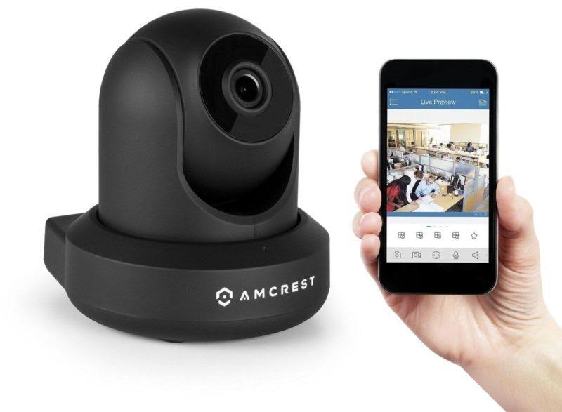 1080p WiFi Indoor Pan/Tilt Security IP Camera Black P9655