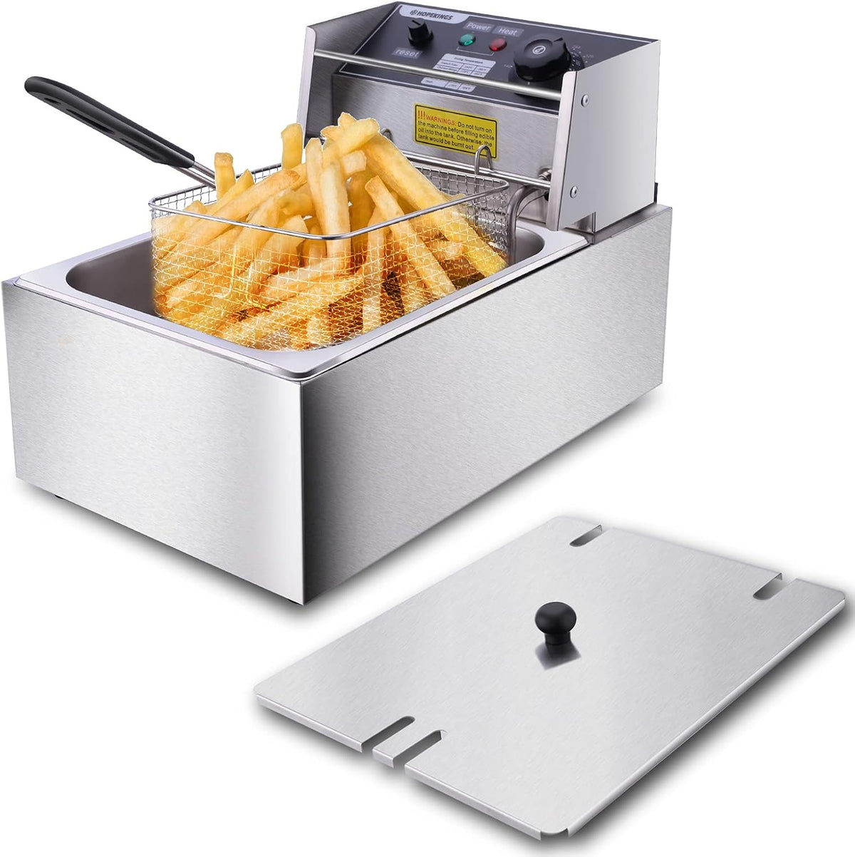 1700W 10.57QT Stainless Steel Electric Deep Fryer with Basket N813157