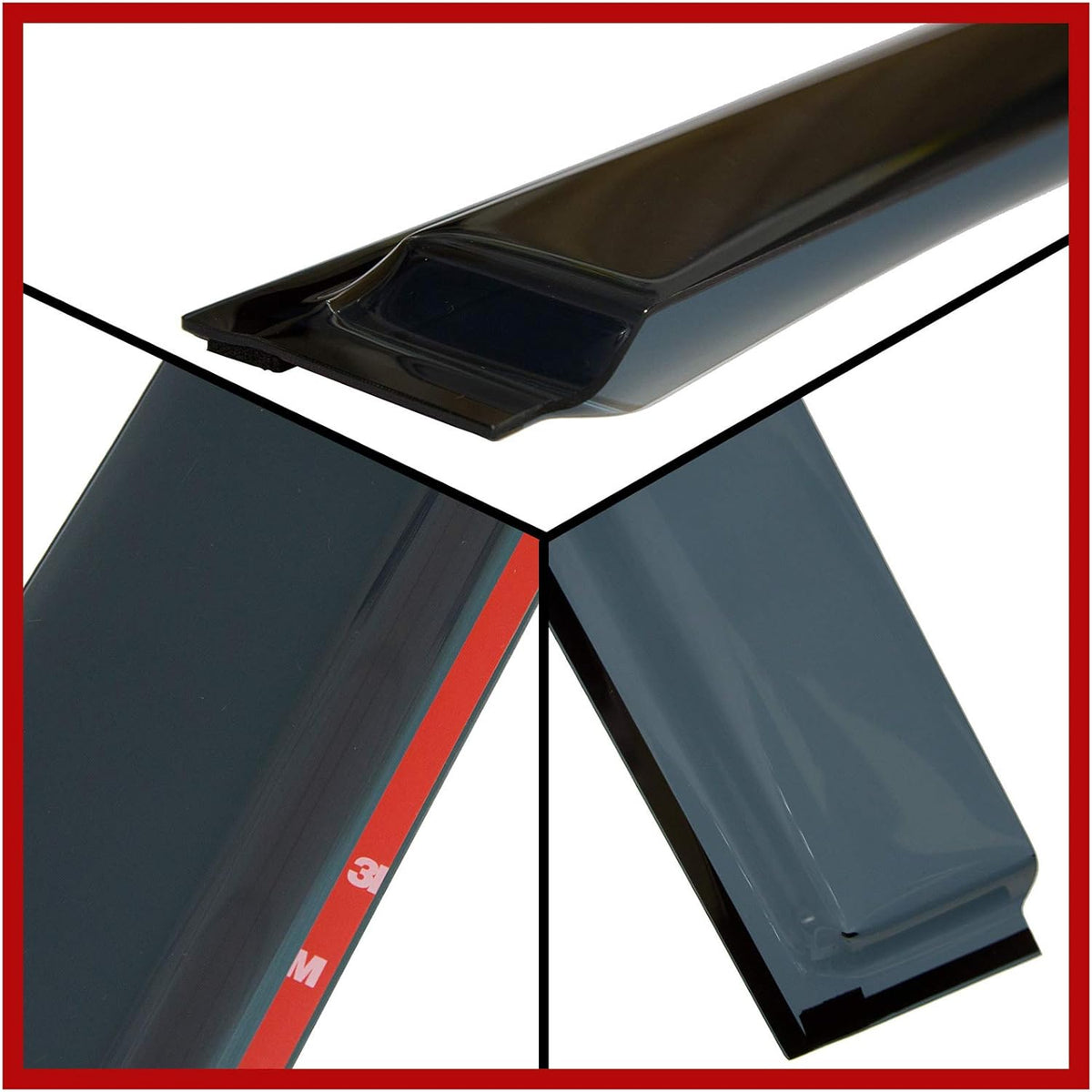 Dark Tinted Tape-On Side Window Visor Deflectors O275654