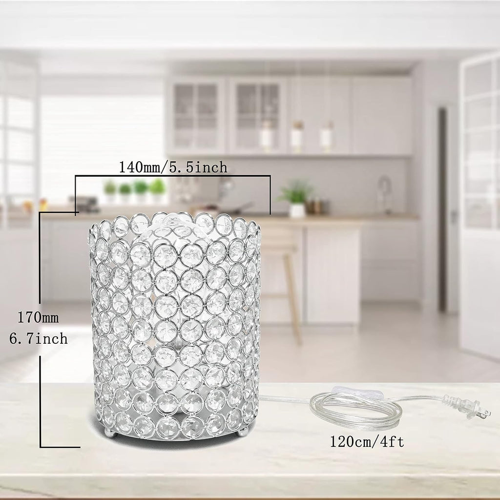 Silver K9 Crystal Table Lamp U386990