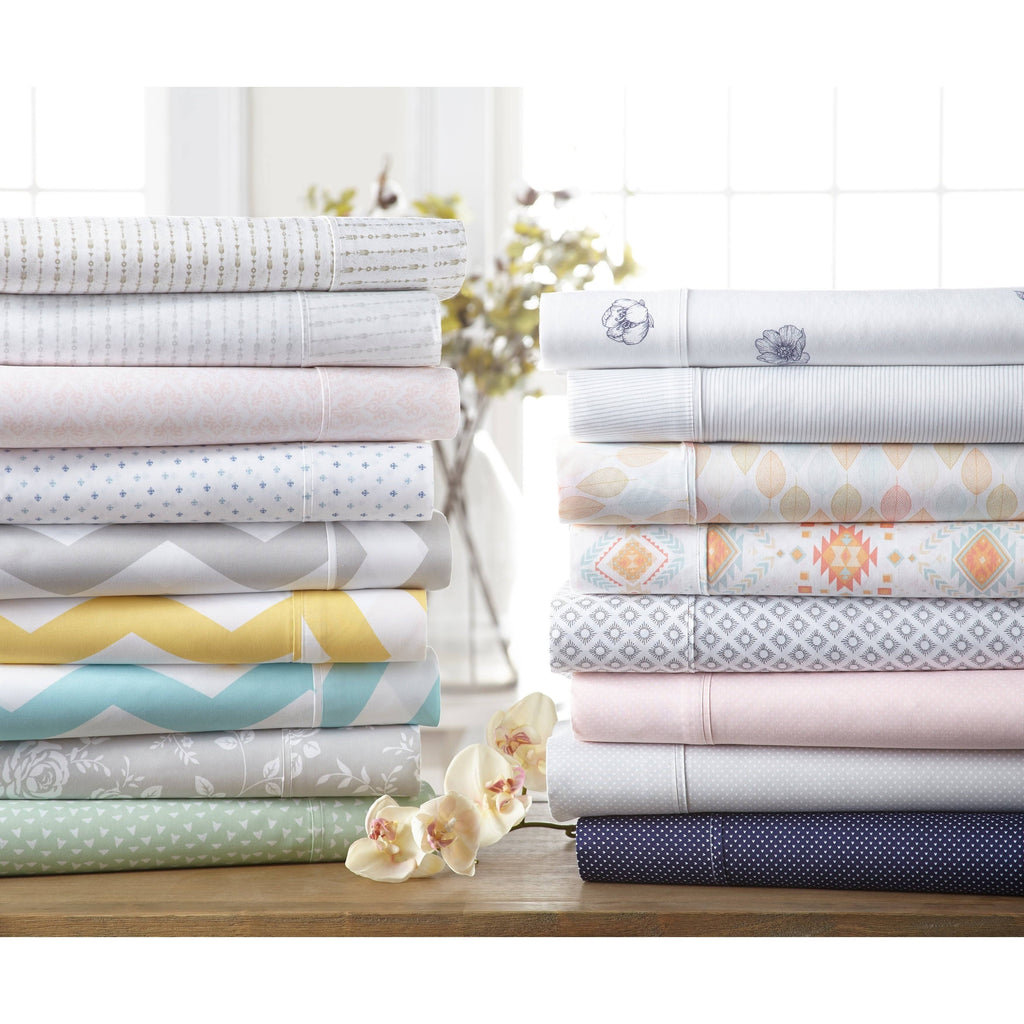 Sage California King Patterned Sheet Set B6868