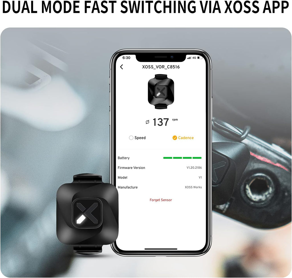 Cadence and Speed Sensor Wireless IPX7 Waterproof 2 Pack O368