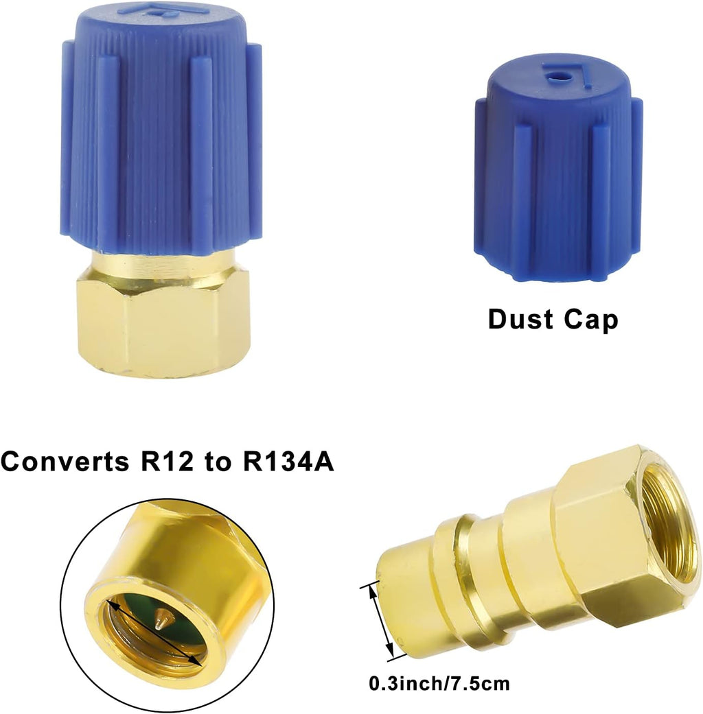 Refrigerant Charging Hose Gauge with 3 Pack Bullet Piercing Tap Valve Kit A24298