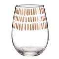 Clear Rose Gold Stemless Wine Glass N6777