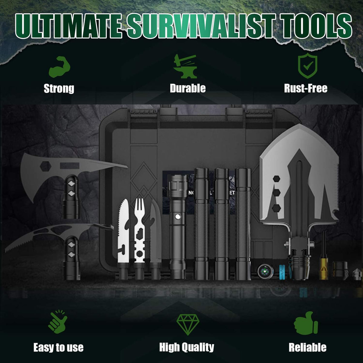 Folding Survival Shovel Multitool S36181