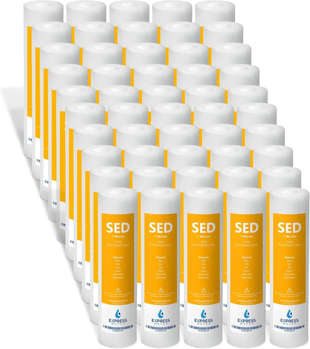 50 Pack 1 Micron 10 inch Sediment Water Filter Replacement W3234
