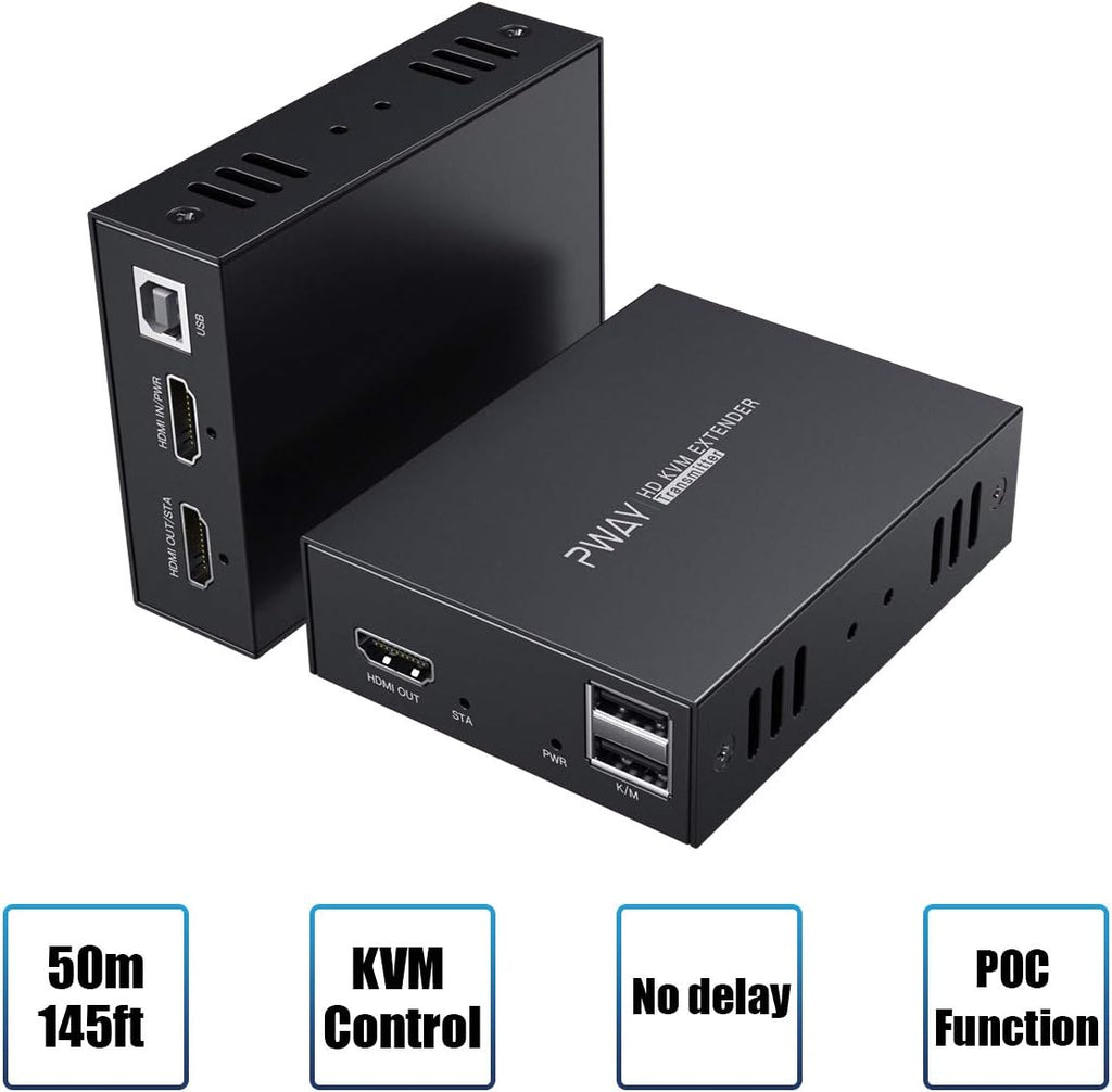 HDMI KVM USB Extender Over Ethernet Cat5e/6 Up to 50m/164ft 1080P 3D J559