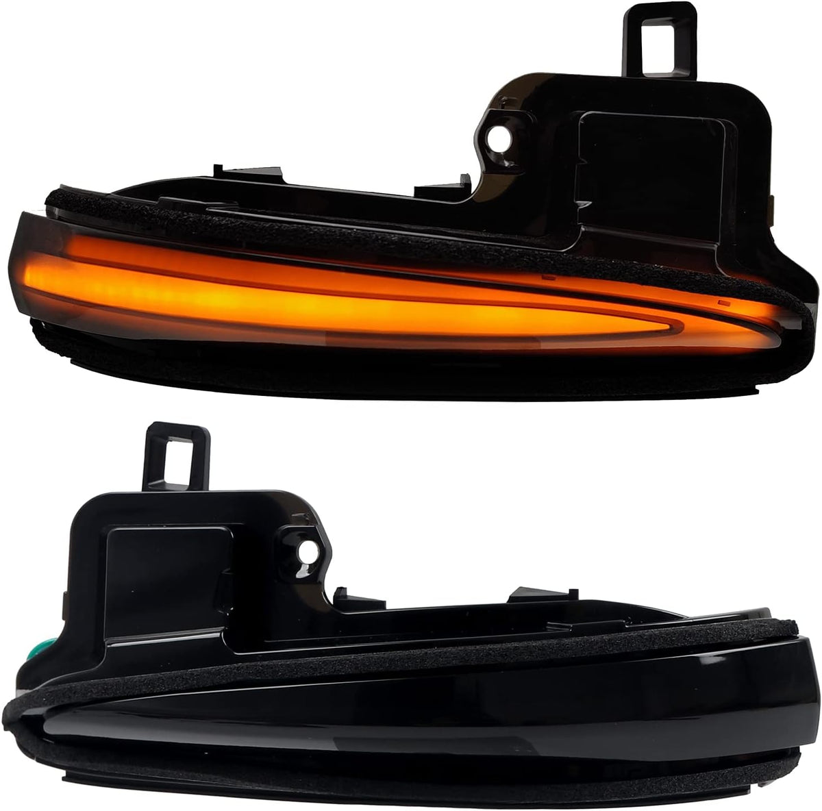 LED Side Mirrors Sequential Dynamic Turn Signal Lights Set of 2 Smoked Black B56280