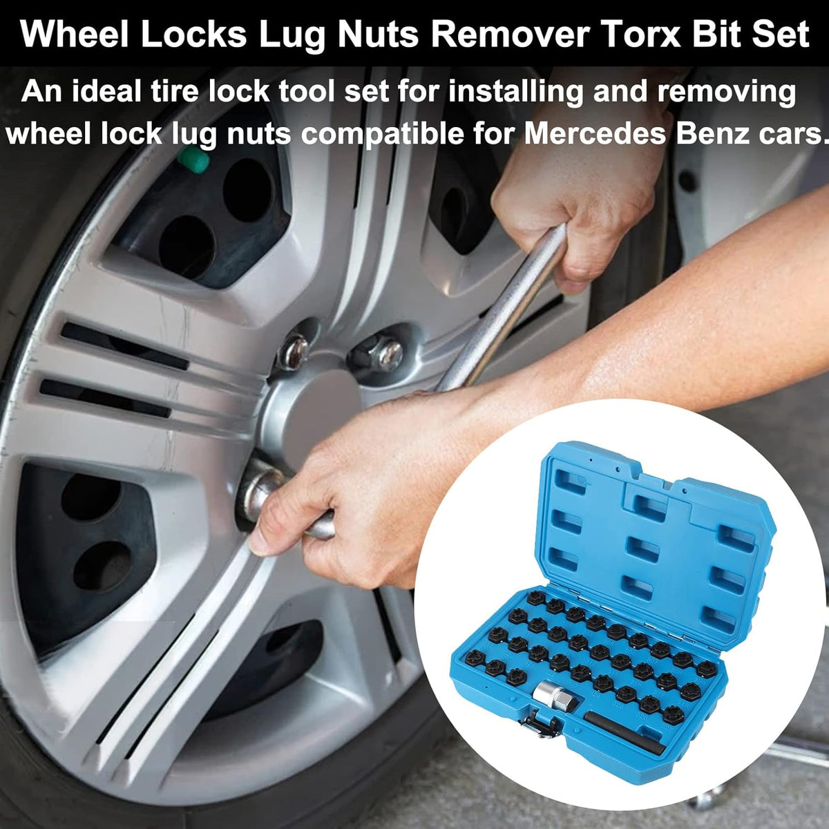32PCS Automotive Wheel Locks Lug Nuts Socket Set O493