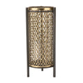 Antiqued Gold and Brown Contemporary Candle Stand O881