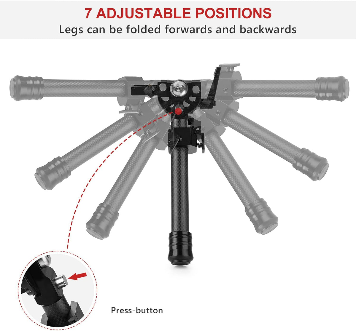 Carbon Fiber Adjustable Bipod I2352