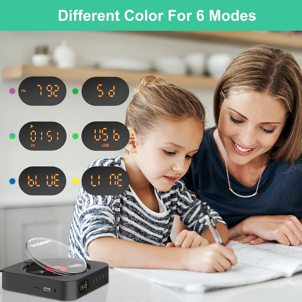Wall Mounted Bluetooth CD Player with Built-in Dual Speakers Z86764