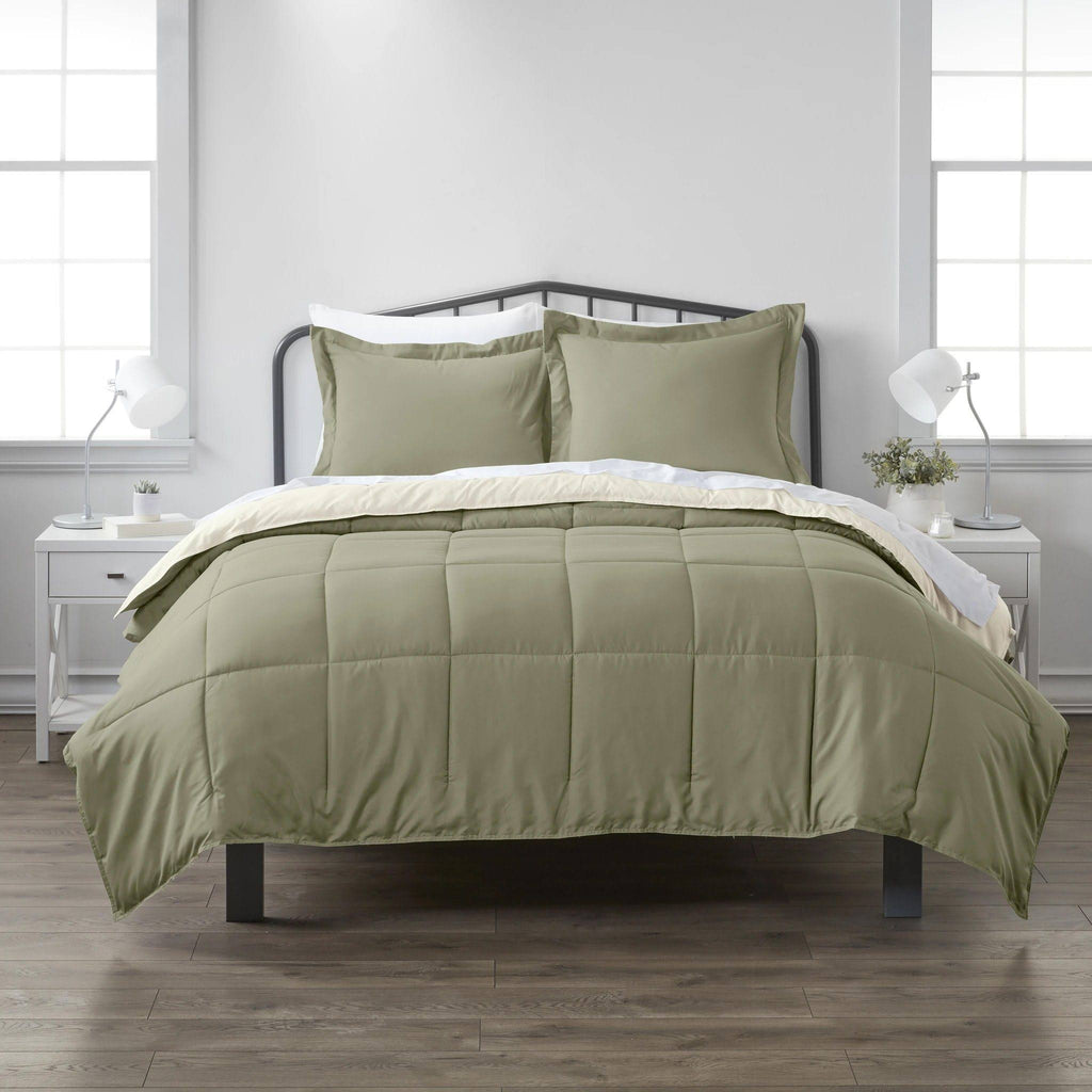 Reversible Down Alternative Comforter King Cal King I66753