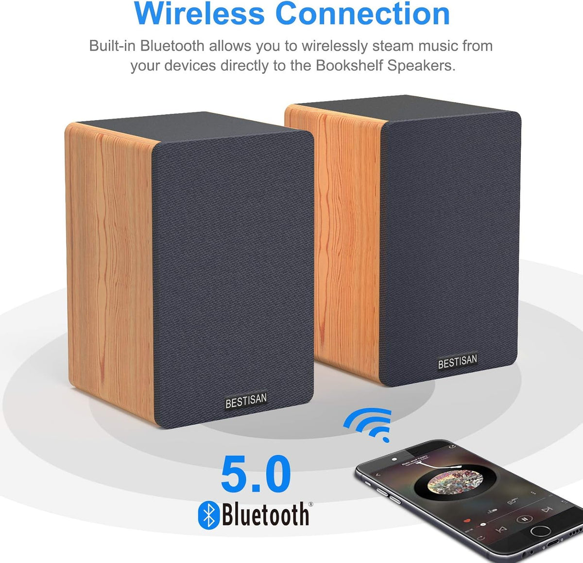 50W Bluetooth Bookshelf Speakers T16343