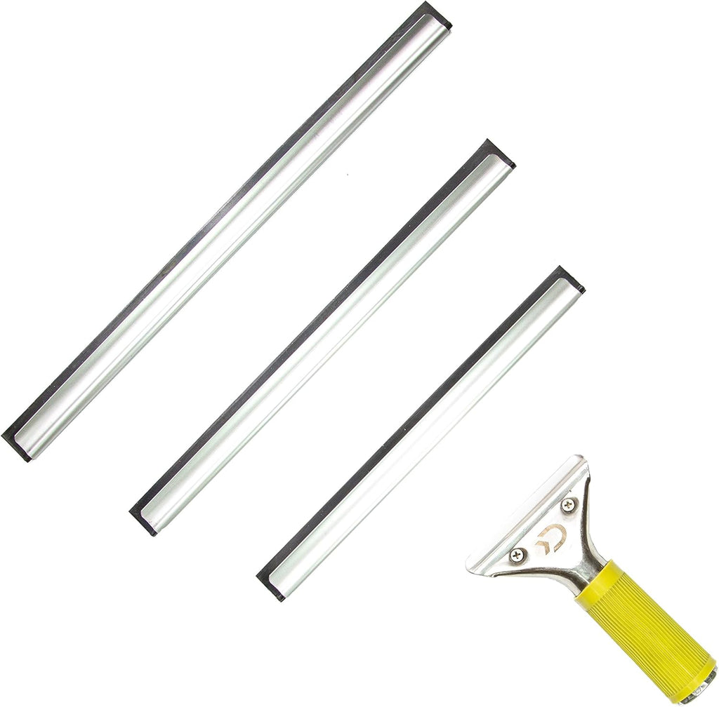 5-12 Foot Extension Pole + Window Squeegee with Removable Blades B268