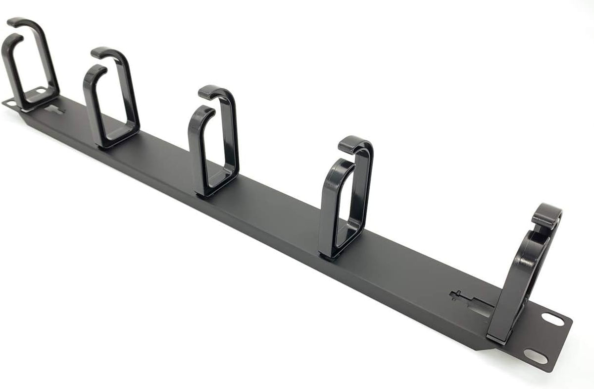 5 Pack 1U Cable Management Panel with D-Ring Hooks Q37334