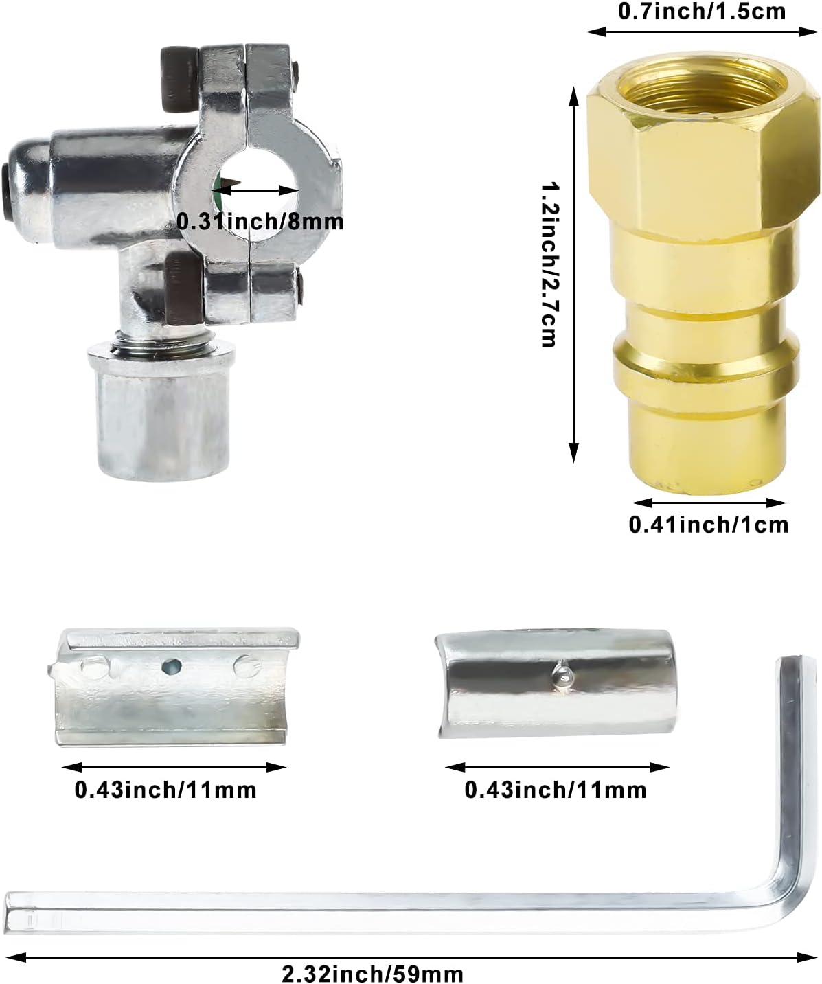 Refrigerant Charging Hose Gauge with 3 Pack Bullet Piercing Tap Valve Kit A24298