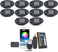 RGB LED Rock Lights with Remote Control, Music Sync Waterproof Underglow Lighting Kit J6832